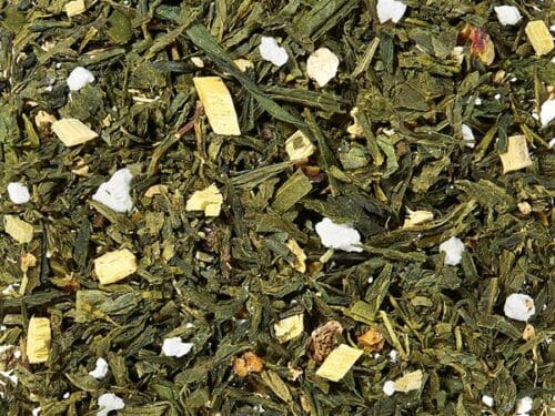 Grünteemischung Sencha Jet Set Tokio Pflaumen tee bei teesorte
