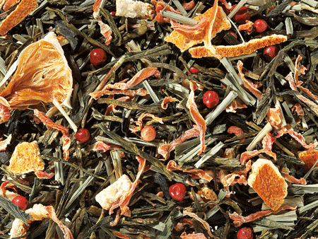 Grünteemischung mit schwarzem Tee Kuss der Karibik tee bei teesorte