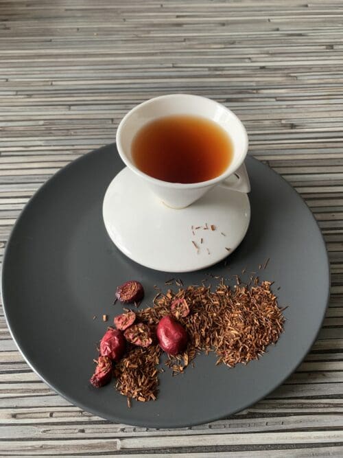 Rotbuschteemischung Cranberry Vanille rotbuschtee rooiboshtea tea teesorte tee