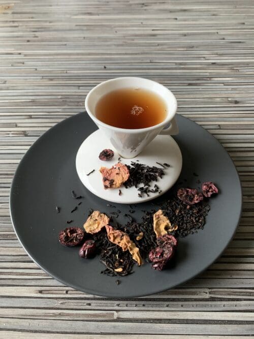Schwarzteemischung Granatapfel Crannyberry teesorte schwarztee