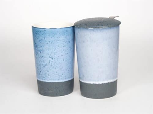 Teamug Marlin, blaugrau mit Deckel