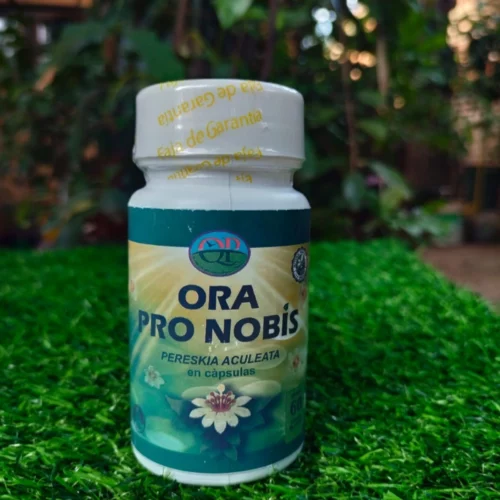 Ora Pro Nobis Kapsel in Verpackung auf einer grünen Wiese in südamerikanischer Kulisse.