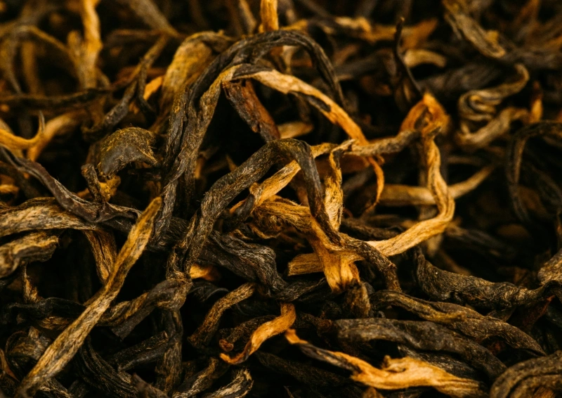 Grüntee Buddhist Tea lose Grünteeblätter.