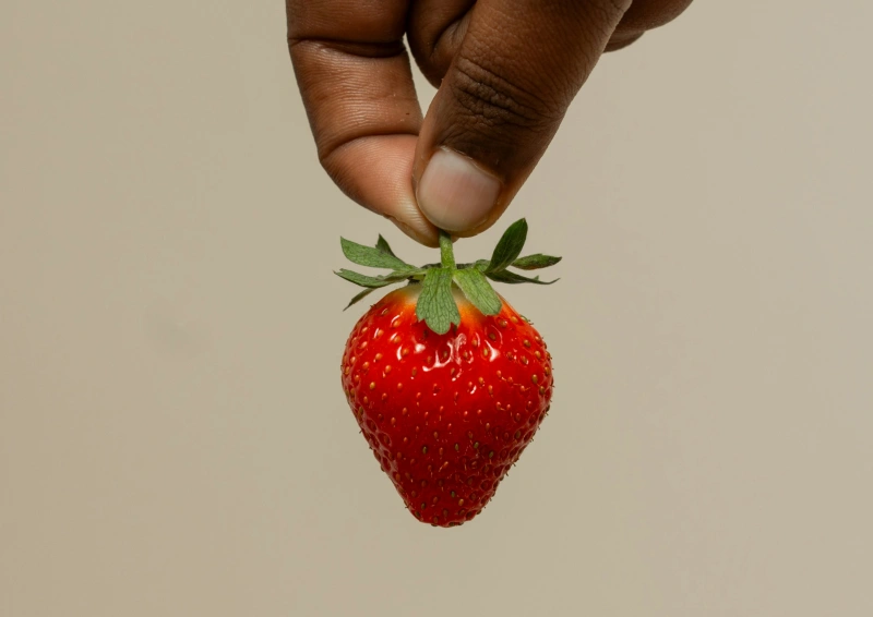 Grüntee Erdbeer Sahne mit frischen Erdbeeren