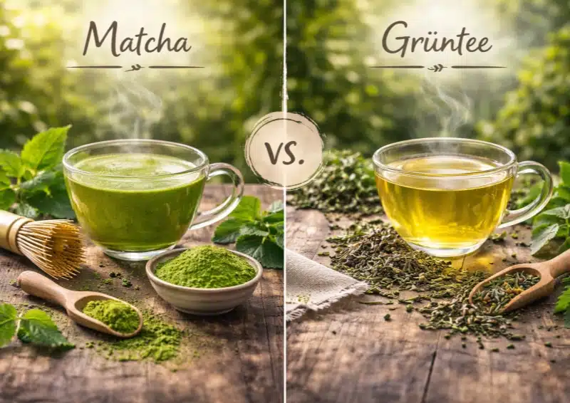 Matcha vs Grüner Tee  beide Tees im Vergleich