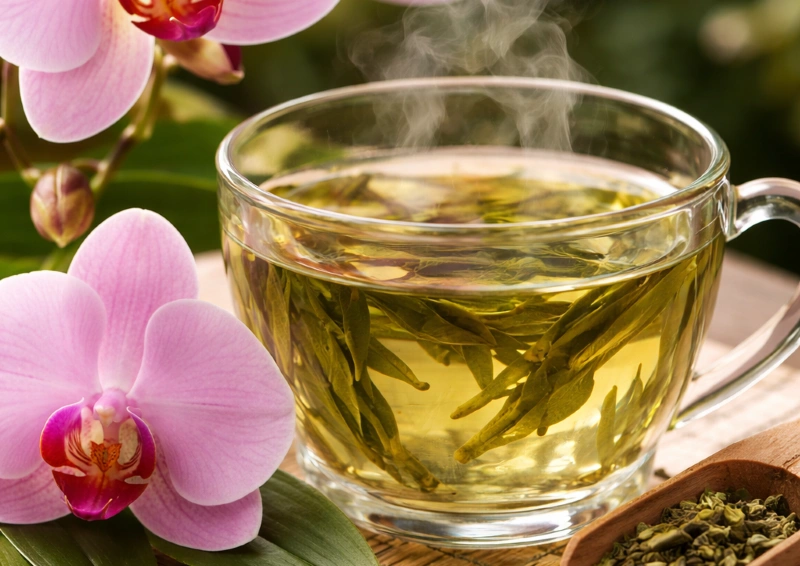 orchideen tee teetasse 