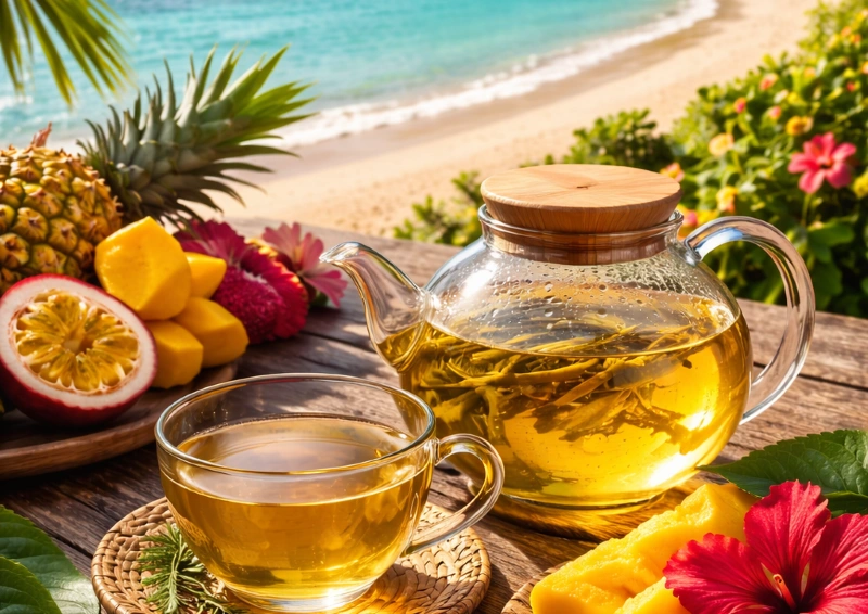 Tee auf Hawaii, Tee am Strand