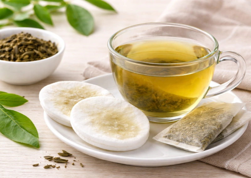 Teeumschläge bei geschwollenen Augen