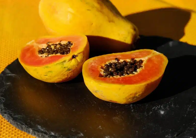 Papaya im Früchtetee Aztekengold