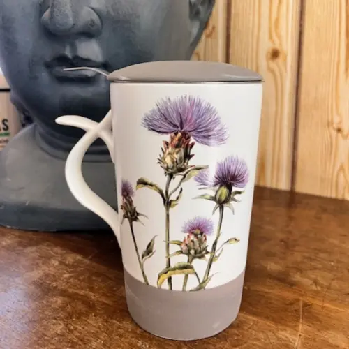 Tasse Cynara mit bllauer Blüte