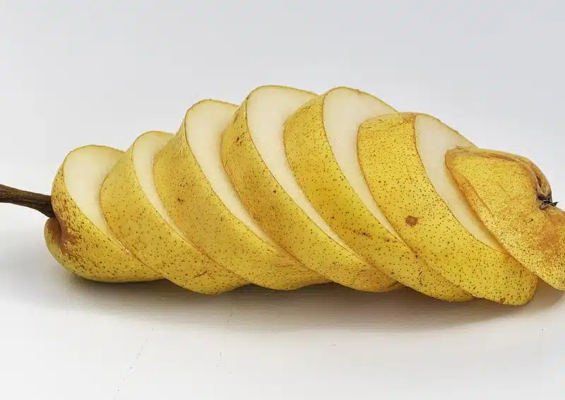 Birnenscheiben für den Geschmack im Früchtetee Birne Zimt – weich, süßlich