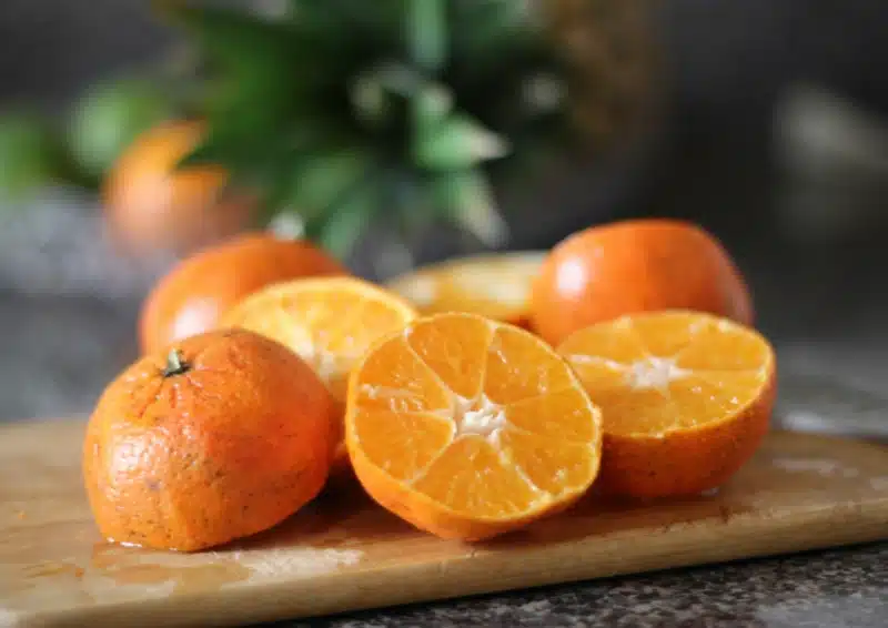 Frische Mandarinen für den Früchtetee Käsekuchen Mandarine