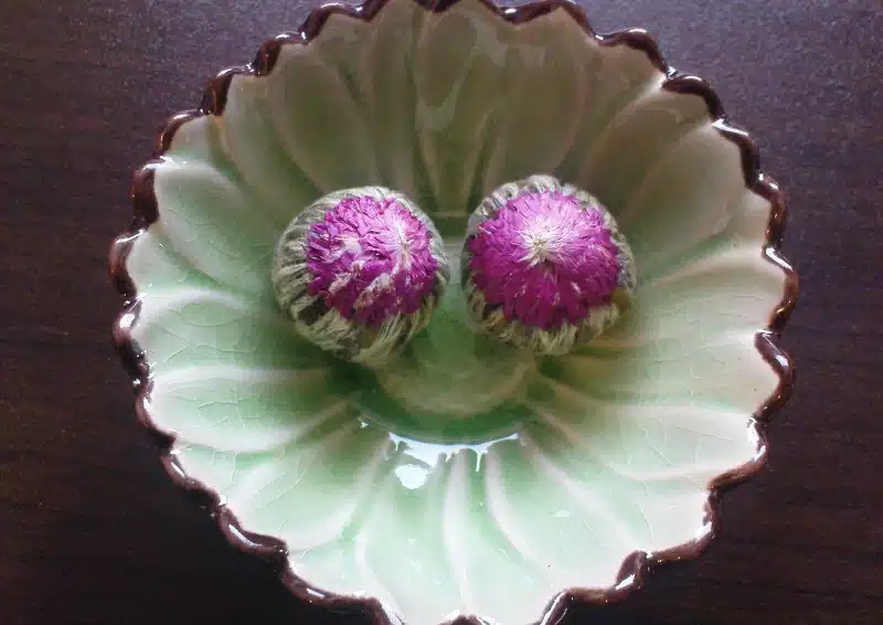 Blooming Tea Fortune Balls Teeblumen in der Schale