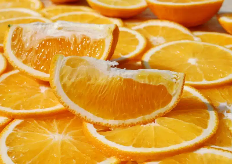 Frische Orangenscheiben für Weißer Tee Creme D´Orange