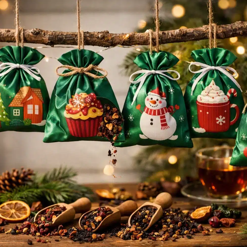Adventskalender Satin Säckchen