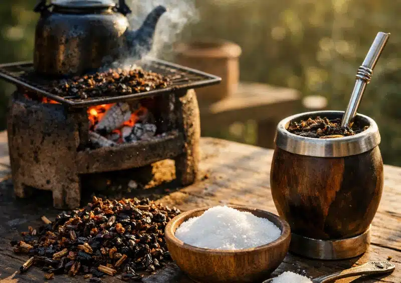 Zubereitung von Mate Cocido traditionell